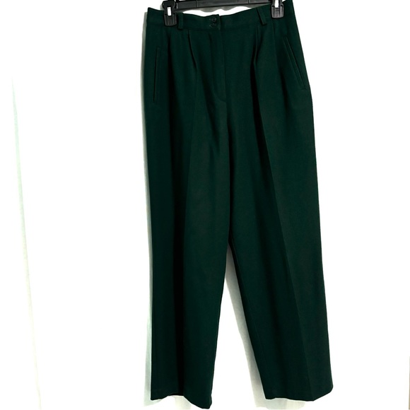 Norton McNaughton Petite Pleated Trousers Vintage Pure New Wool - Picture 1 of 4